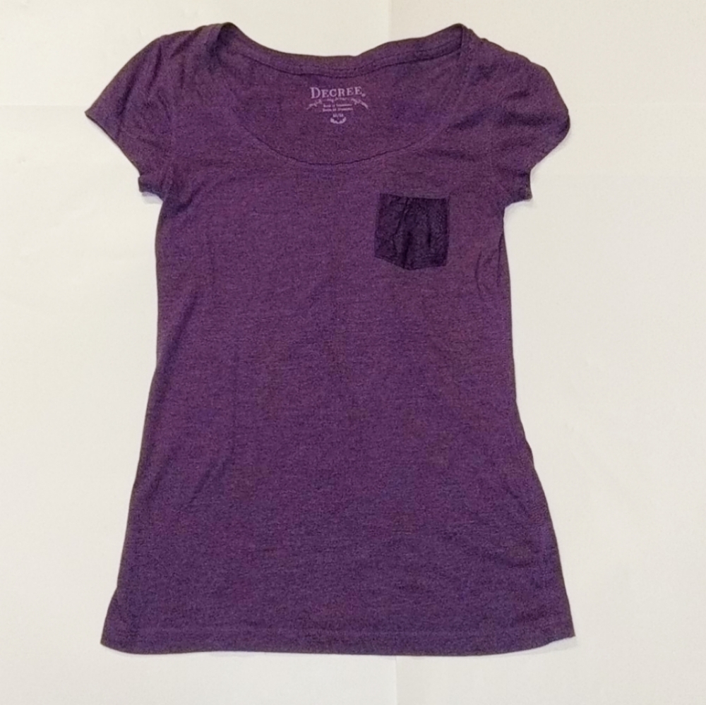 Decree purple tee lace pocket